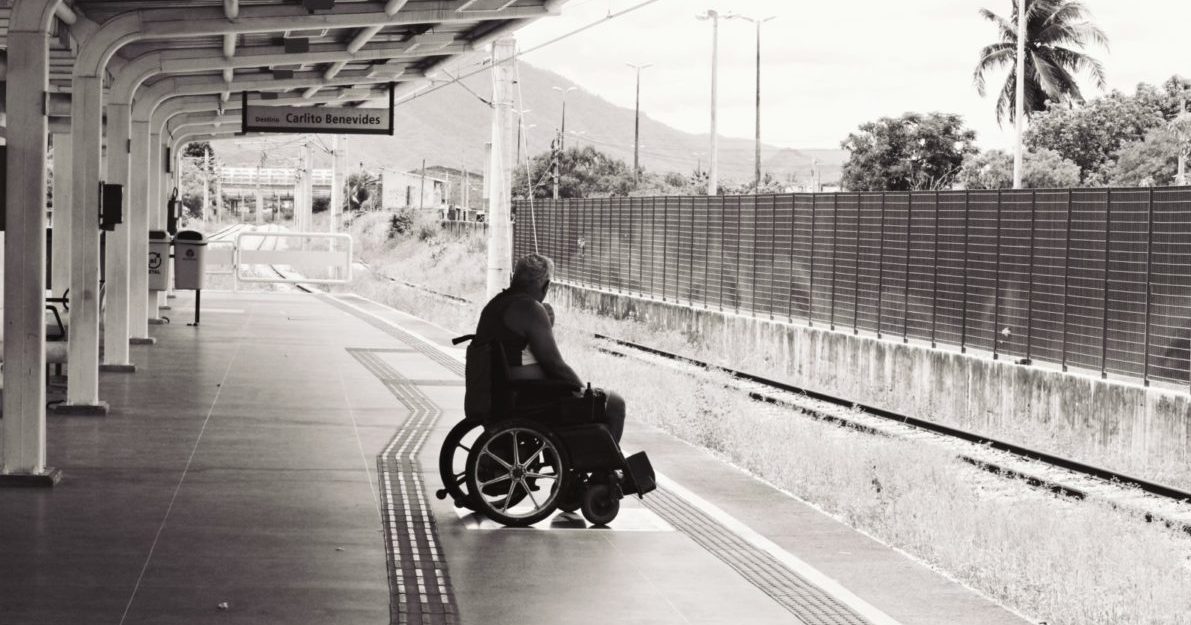Man In Wheelchair Waiting