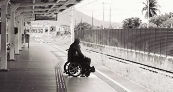 Man In Wheelchair Waiting