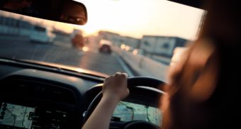 Woman in car