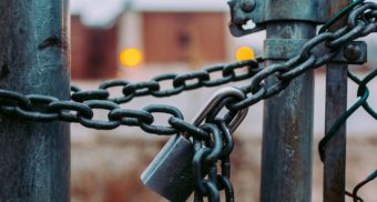 Chained locked gate