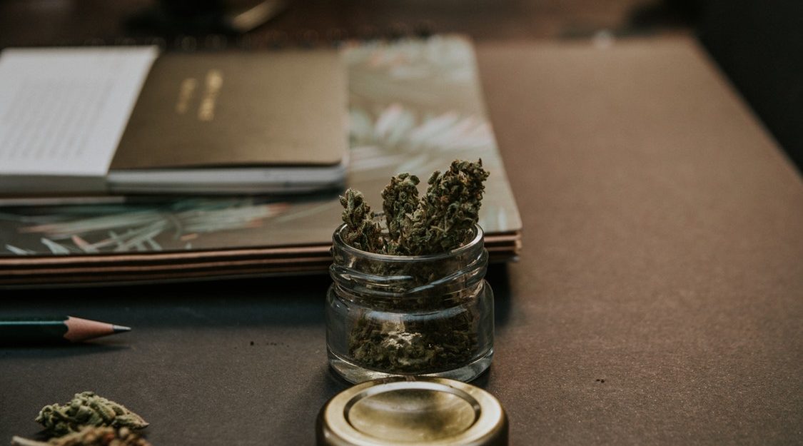 Cannabis Buds in Jar