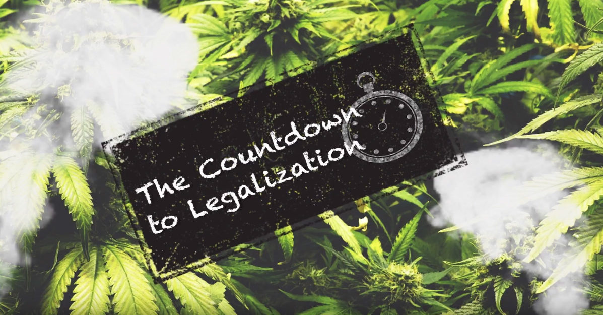 Cannabis and Sign with The Countdown to Legalization