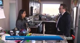 Disability Lawyer James Fireman, Partner at Samfiru Tumarkin LLP, talks to client Sandra Bullock about her long-term disability battle with insurance company Sun Life, during an interview on Global News.