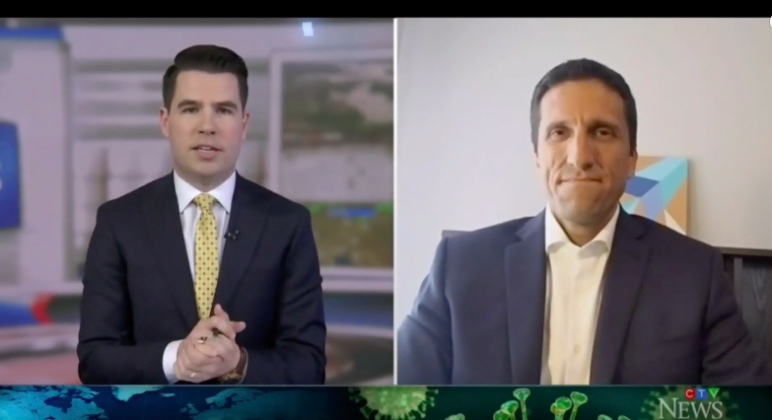 CTV News Ottawa anchor Matt Skube shares a Skype split screen with Employment Lawyer Lior Samfiru, Co-founding Partner at Samfiru Tumarkin LLP, for a televised interview about employment law.