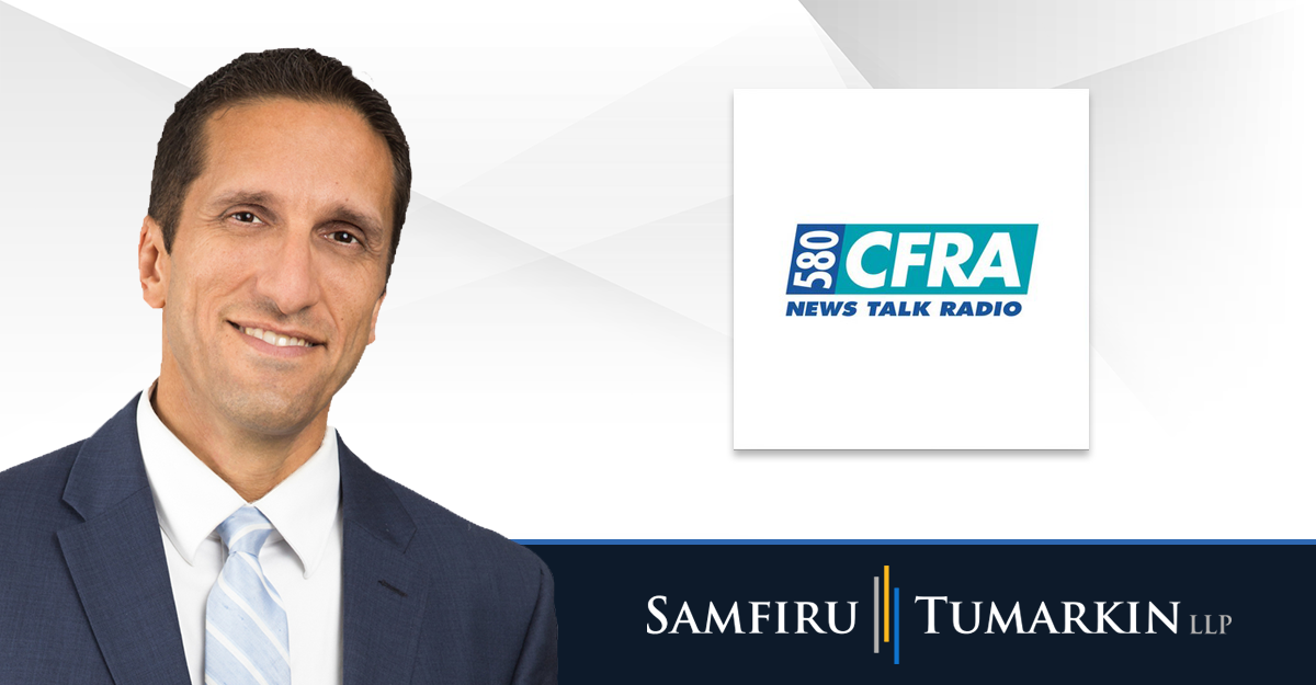 Employee sued for not giving their employer notice: Lior Samfiru on 580  CFRA's The Morning Rush - Samfiru Tumarkin LLP