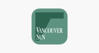 A banner displaying the logo of the Vancouver Sun.