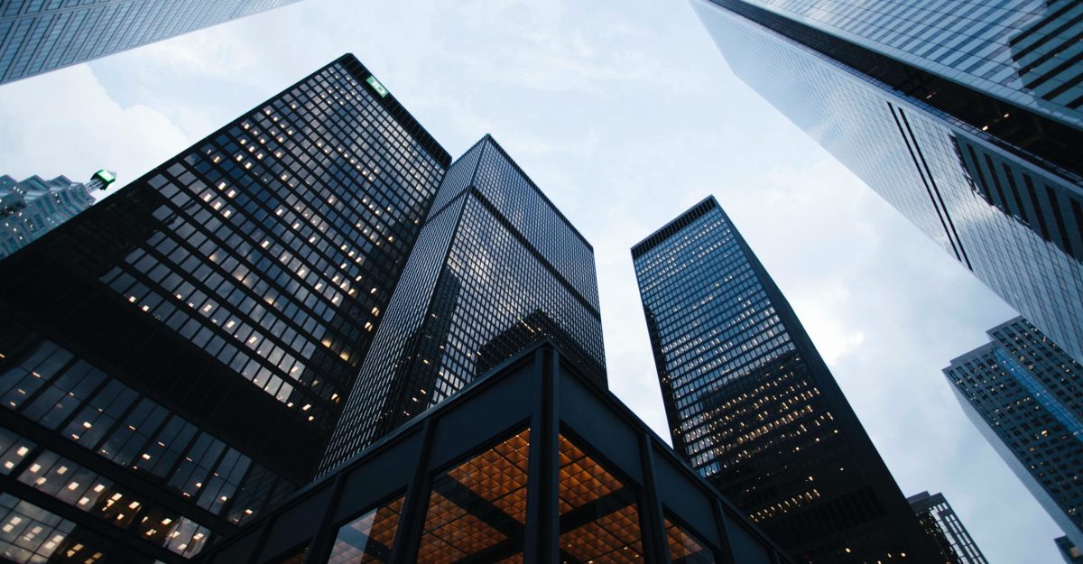 Image of Skyscrapers, Canada's big five banks shift away from vaccine policy in the workplace, Big Banks