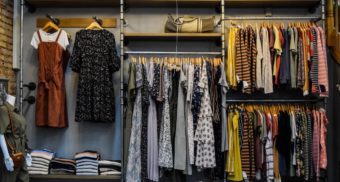 An assortment of clothes in a clothing store. Gap Canada employees are entitled to severance pay when they lose their job.