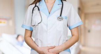 A health care employee, like those employed by ParaMed, conducts a home visit.