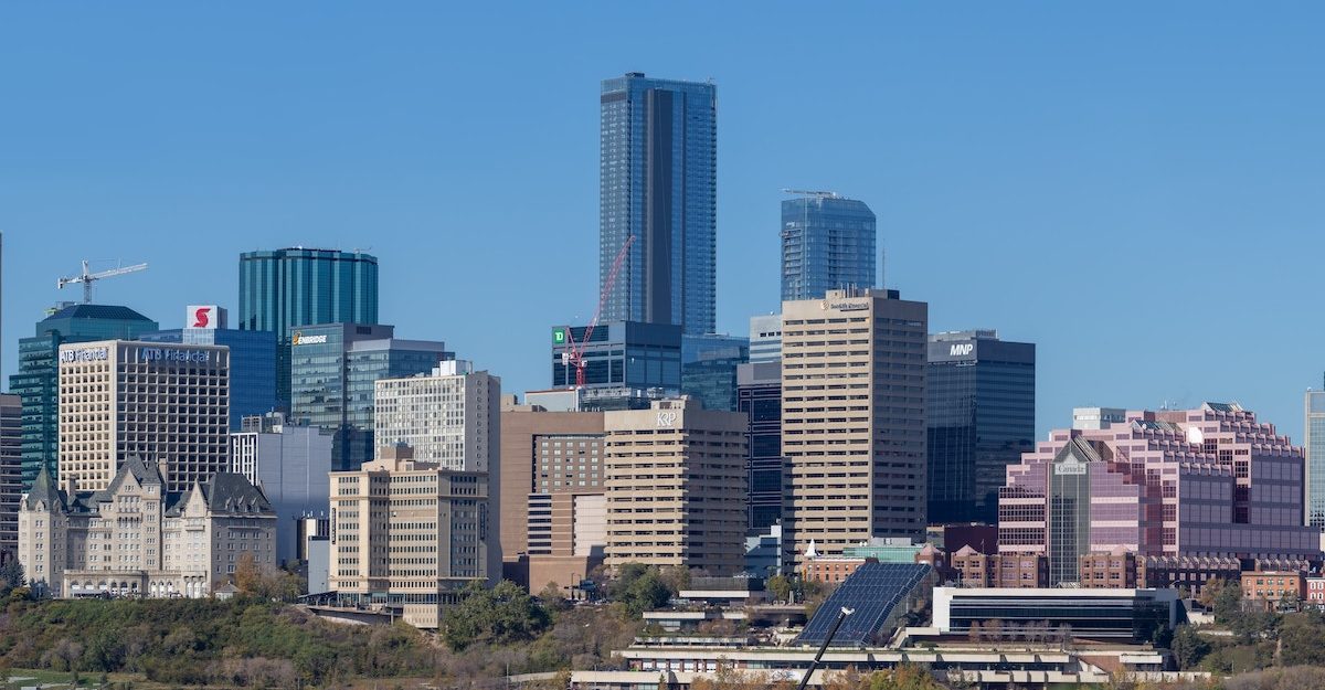 A view of the skyline in downtown Edmonton.