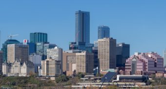 A view of the skyline in downtown Edmonton.