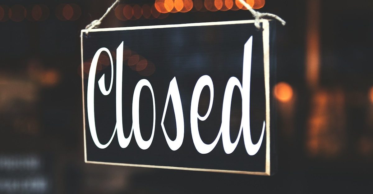 A closed sign. Cascades is closing its Trenton and Belleville locations.