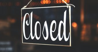 A closed sign. Cascades is closing its Trenton and Belleville locations.