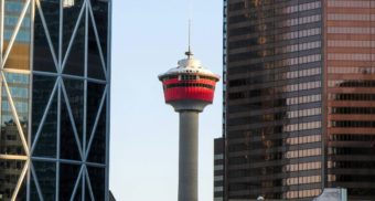 The Calgary Tower, in the downtown core where many non-unionized City of Calgary employees work.