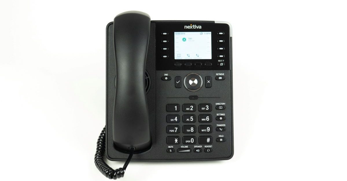 A phone providing communications services, like those offered by Mitel in Canada.