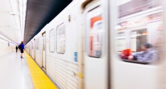 A photo of a TTC subway train leaving Spadina station in Toronto, Ontario. (Photo: delajed / Unsplash)