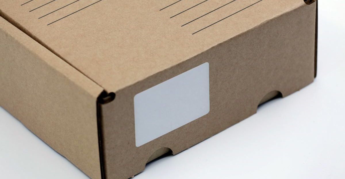 A cardboard box, potentially delivered by Purolator.