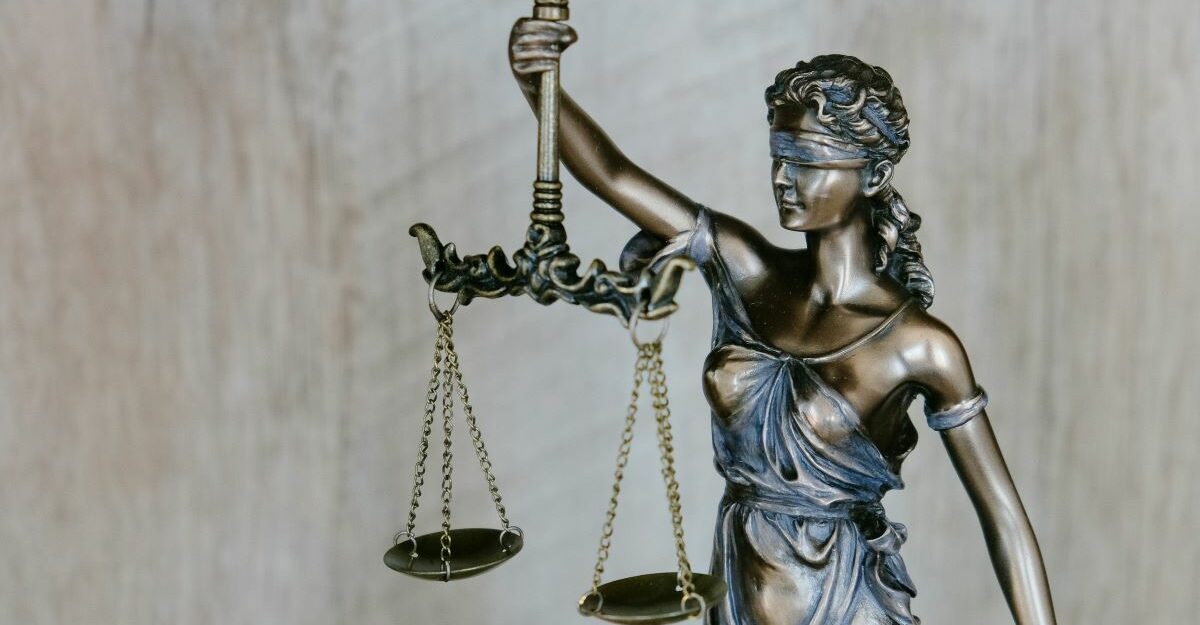 Lady justice holding the scales.