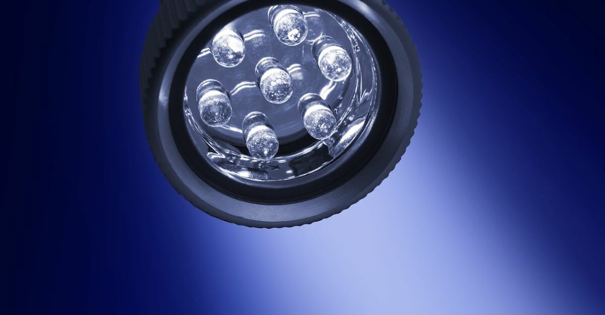 An LED flashlight.