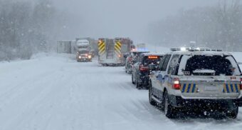 A photo of emergency crews on Highway 11, north of Barrie. (Photo: Orillia Fire / X/Twitter)