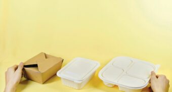 Different types of packaging designed to hold a range of food.