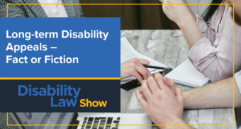 Disability Law Show Long-term disability appeals fact or fiction People sitting in an office discussing paperwork