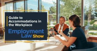 Employment Law Show Guide to Accommodations thumbnail Co-workers sat around communal desk