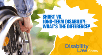 Disability Law Show Episode Thumbnail Individual in wheelchair