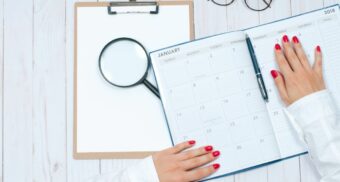 Fixed-term Employment contract in BC with calendar showing a defined time period