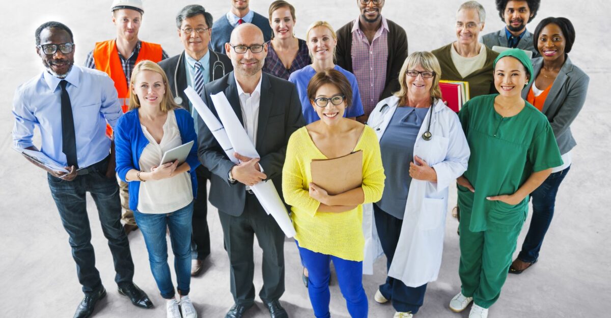 A gathering of people employed in different jobs in Alberta, that have been helped by employment lawyers at Samfiru Tumarkin LLP.