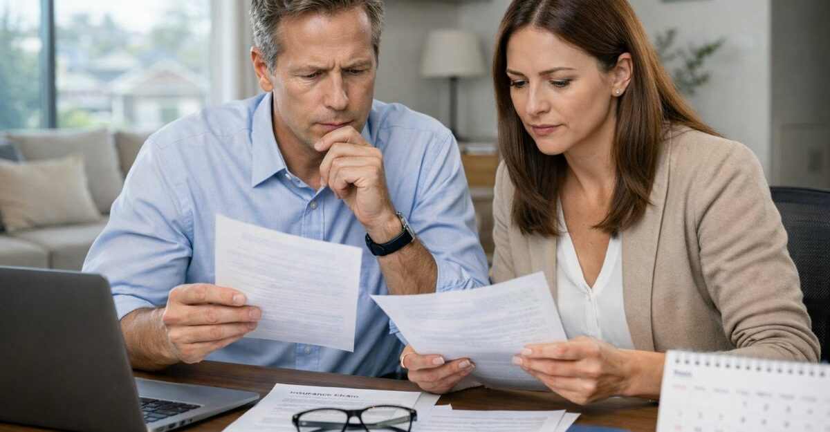 Reviewing documents at home during a Sun Life long-term disability benefits reassessment after two years