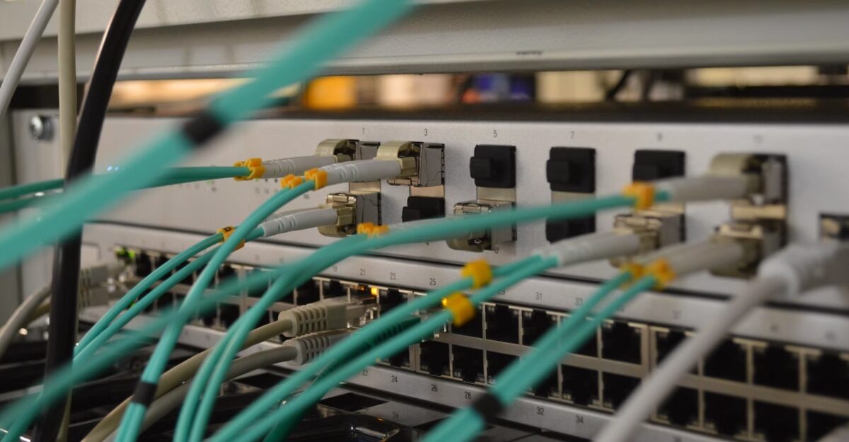 Ethernet cables plugged into ports. (Photo: Thomas Jensen / Unsplash)