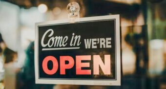 A sign on a store says 