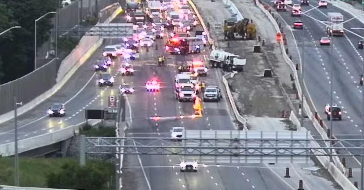 Emergency crews at the scene of a multi-vehicle collision on the QEW on June 9, 2026. (Photo: MTO)