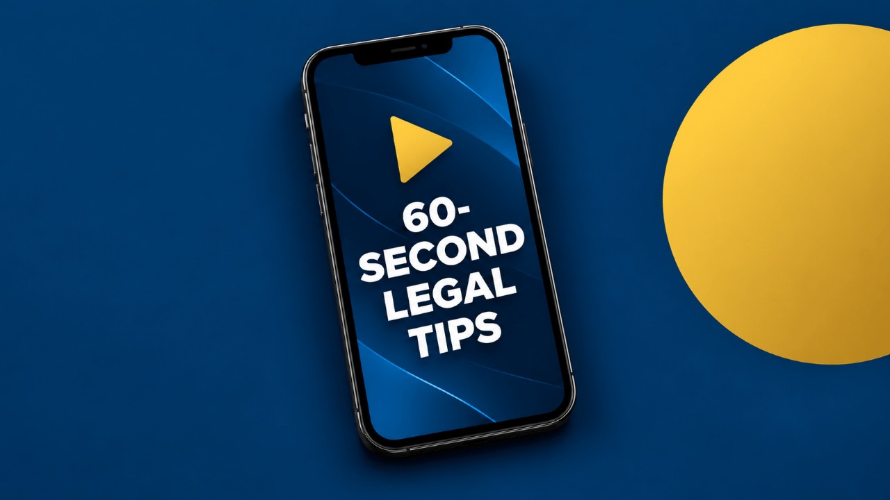 60-Second Legal Tips on YouTube Shorts
